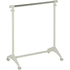 Perchero Moderno Blanco – Estructura de Acero, Acabado Cromado, Antivuelco, Capacidad de 13.6 kg, 170 cm de Alto