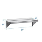 Estante de acero inoxidable, estantería comercial, estante de pared para ollas, estantes metálicos, para restaurante, cocina