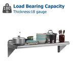 Estante de acero inoxidable, estantería comercial, estante de pared para ollas, estantes metálicos, para restaurante, cocina