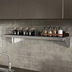 Estante de acero inoxidable, estantería comercial, estante de pared para ollas, estantes metálicos, para restaurante, cocina