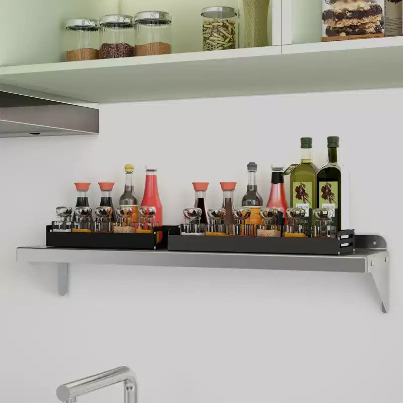Estante de acero inoxidable, estantería comercial, estante de pared para ollas, estantes metálicos, para restaurante, cocina