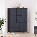 15 Drawers Dresser for Bedroom, Tall Dresser & Chests of Drawers, Space-Saving Fabric Storage Dressers for Closet, Hallway, Living Room, Grey