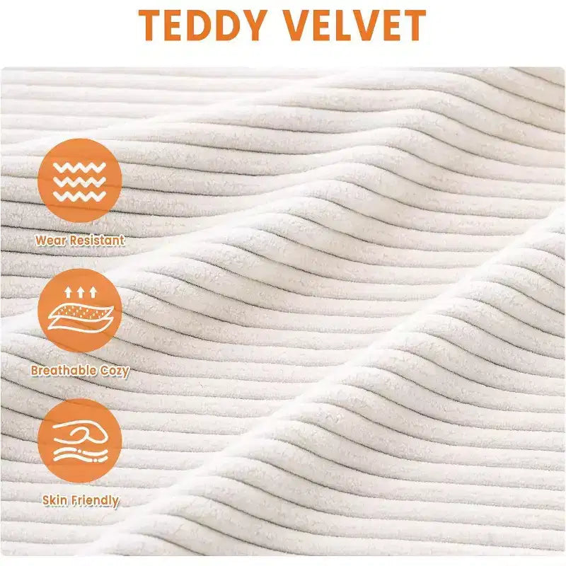 Sofá moderno tapizado en pana de 83 pulgadas con reposabrazos, sofá resistente tipo nube con asiento profundo para sala de estar y apartamento, Beige