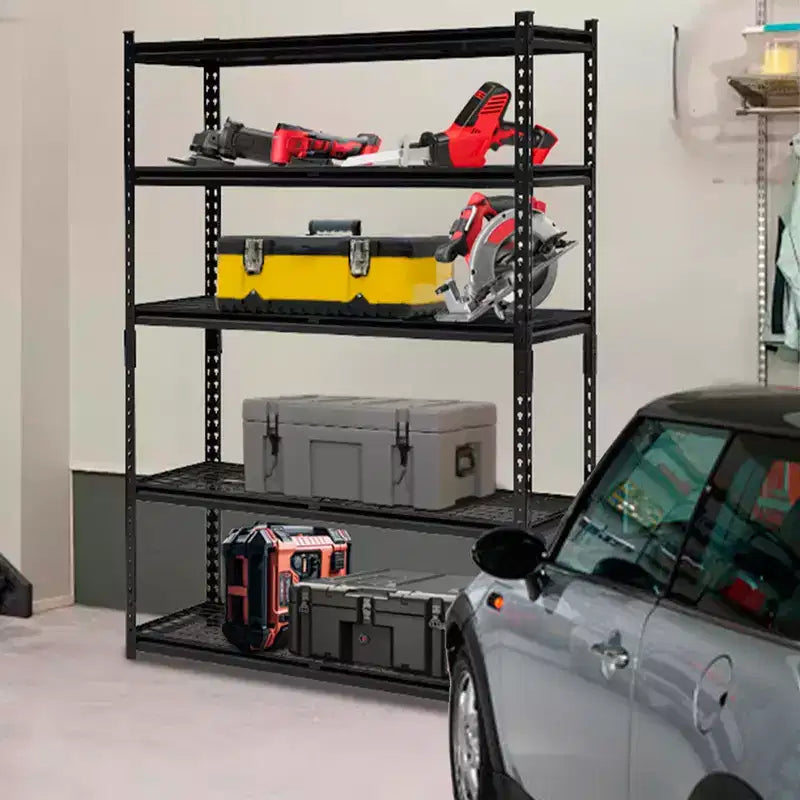 TROPOW Garage Storage Shelving, 5 Tier Utility Shelves, Adjustable Shelves Metal Garage Storage Rack, Industrial Utility Shelf for Basement Warehouse