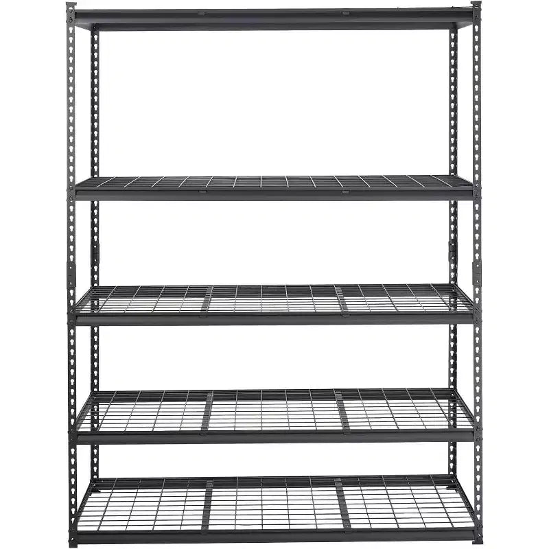 Estantería metálica de almacenamiento ajustable de 5 niveles para garaje - Estante utilitario industrial, sótano/almacén
