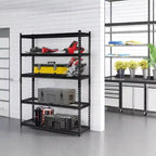 Estantería metálica de almacenamiento ajustable de 5 niveles para garaje - Estante utilitario industrial, sótano/almacén
