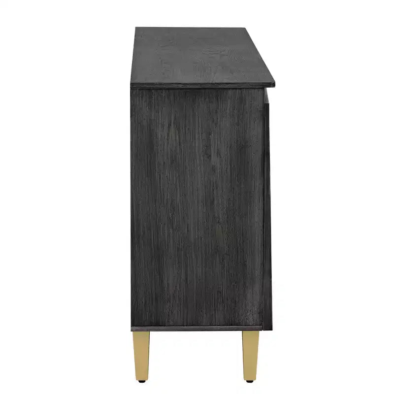 Mueble Aparador de Buffet – Estantes Ajustables, 4 Puertas Bicolores, Gris Claro y Oscuro