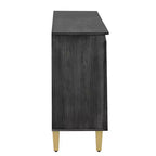 Mueble Aparador de Buffet – Estantes Ajustables, 4 Puertas Bicolores, Gris Claro y Oscuro