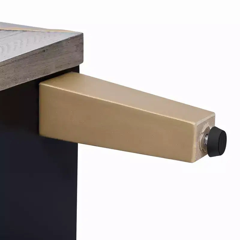 Mueble Aparador de Buffet – Estantes Ajustables, 4 Puertas Bicolores, Gris Claro y Oscuro