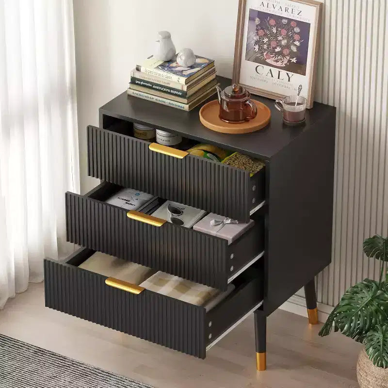Cómodas de 3 cajones, cómodas modernas para armario, cómoda de almacenamiento de madera, organizador de cómoda para dormitorio, sala de estar, pasillo