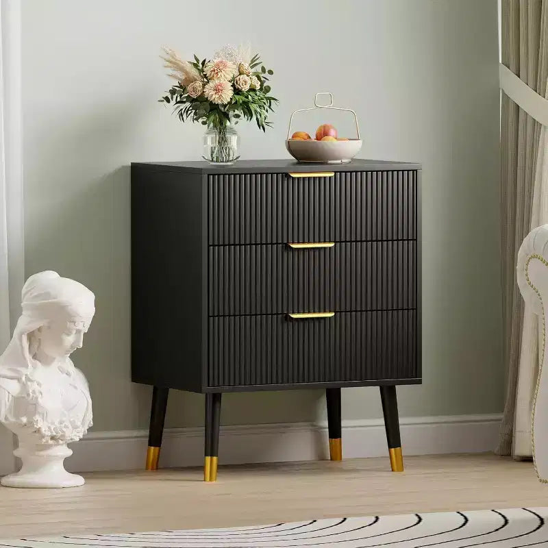 Cómodas de 3 cajones, cómodas modernas para armario, cómoda de almacenamiento de madera, organizador de cómoda para dormitorio, sala de estar, pasillo