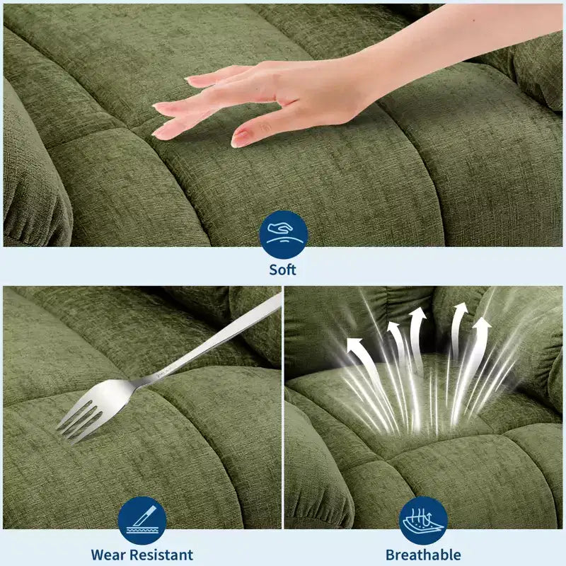 Sillón Reclinable de Masaje con Calor - Mecedora Giratoria 360°, Sofá Individual Grande con Vibración, USB y Bolsillos de Almacenamiento para Sala de Estar/Dormitorio