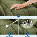 Sillón Reclinable de Masaje con Calor - Mecedora Giratoria 360°, Sofá Individual Grande con Vibración, USB y Bolsillos de Almacenamiento para Sala de Estar/Dormitorio