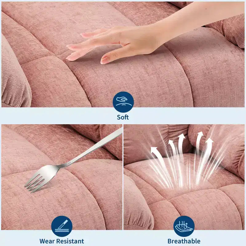 Sillón Reclinable de Masaje con Calor - Mecedora Giratoria 360°, Sofá Individual Grande con Vibración, USB y Bolsillos de Almacenamiento para Sala de Estar/Dormitorio