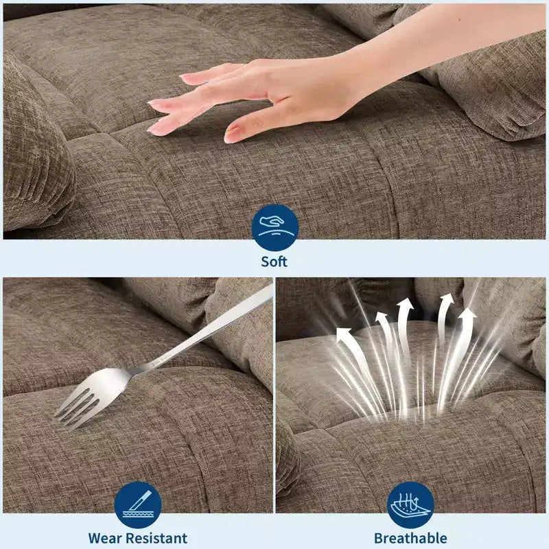 Sillón Reclinable de Masaje con Calor - Mecedora Giratoria 360°, Sofá Individual Grande con Vibración, USB y Bolsillos de Almacenamiento para Sala de Estar/Dormitorio