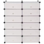 Organizador de Zapatos Entrelazado – 12 Compartimentos, Plástico Blanco, Independiente