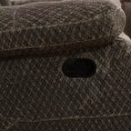 Sillón reclinable de tela antipilling – Respaldo ajustable, transpirable, para sala de estar, marrón