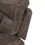 Sillón reclinable de tela antipilling – Respaldo ajustable, transpirable, para sala de estar, marrón