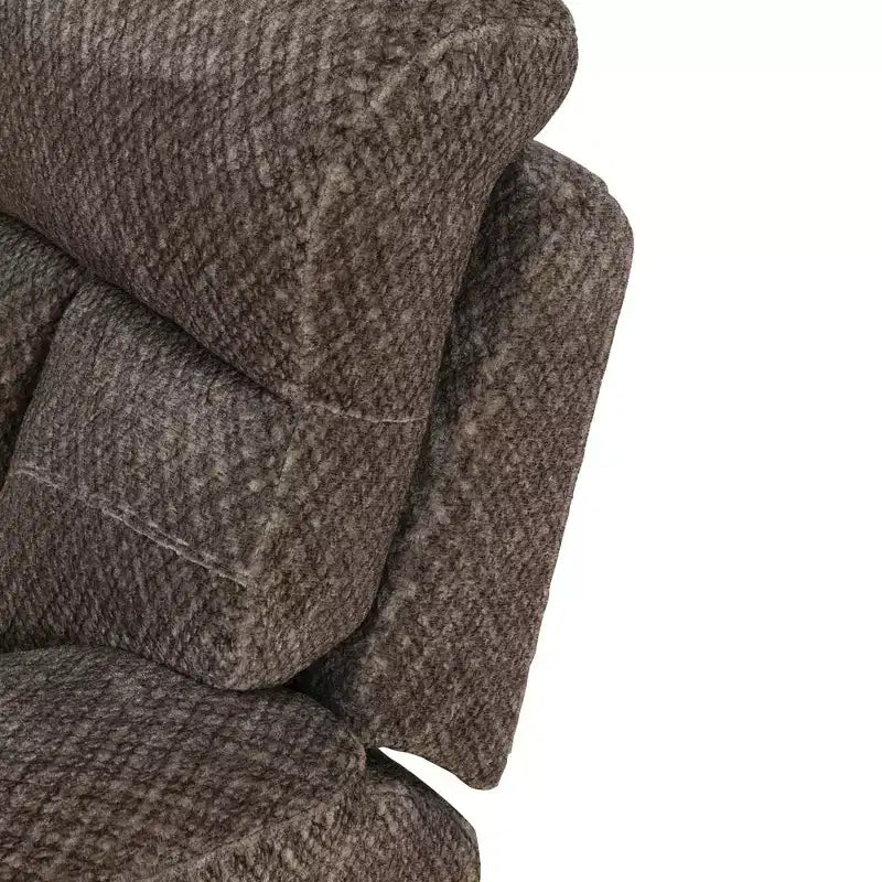 Sillón reclinable de tela antipilling – Respaldo ajustable, transpirable, para sala de estar, marrón