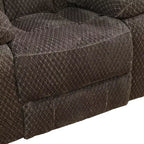 Sillón reclinable de tela antipilling – Respaldo ajustable, transpirable, para sala de estar, marrón