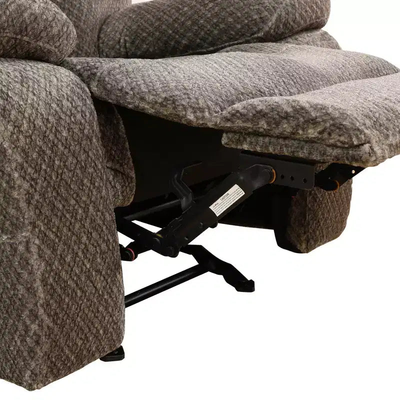 Sillón reclinable de tela antipilling – Respaldo ajustable, transpirable, para sala de estar, marrón