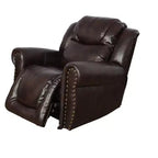 Sillón Reclinable de Cuero Transpirable – Respaldo Ajustable, Capacidad de 400 lb, Espresso