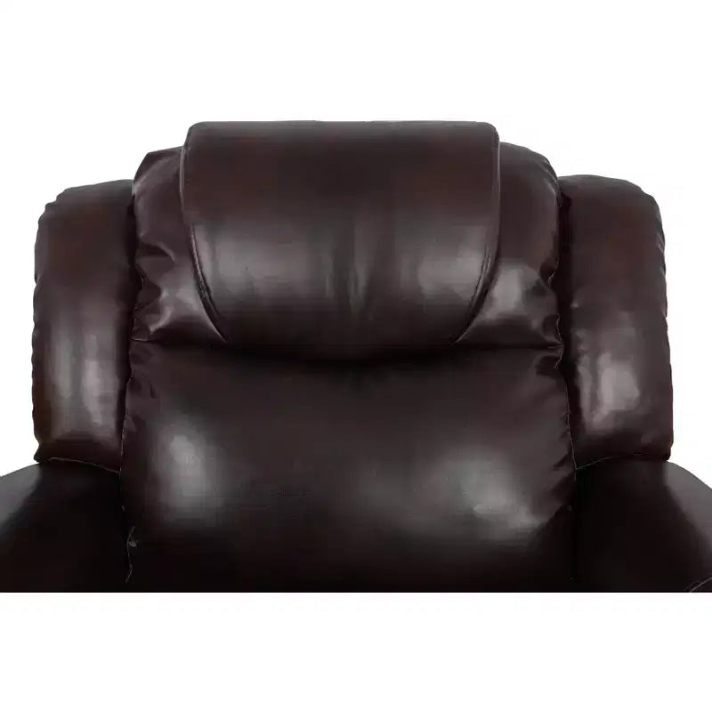Sillón Reclinable de Cuero Transpirable – Respaldo Ajustable, Capacidad de 400 lb, Espresso