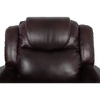 Sillón Reclinable de Cuero Transpirable – Respaldo Ajustable, Capacidad de 400 lb, Espresso