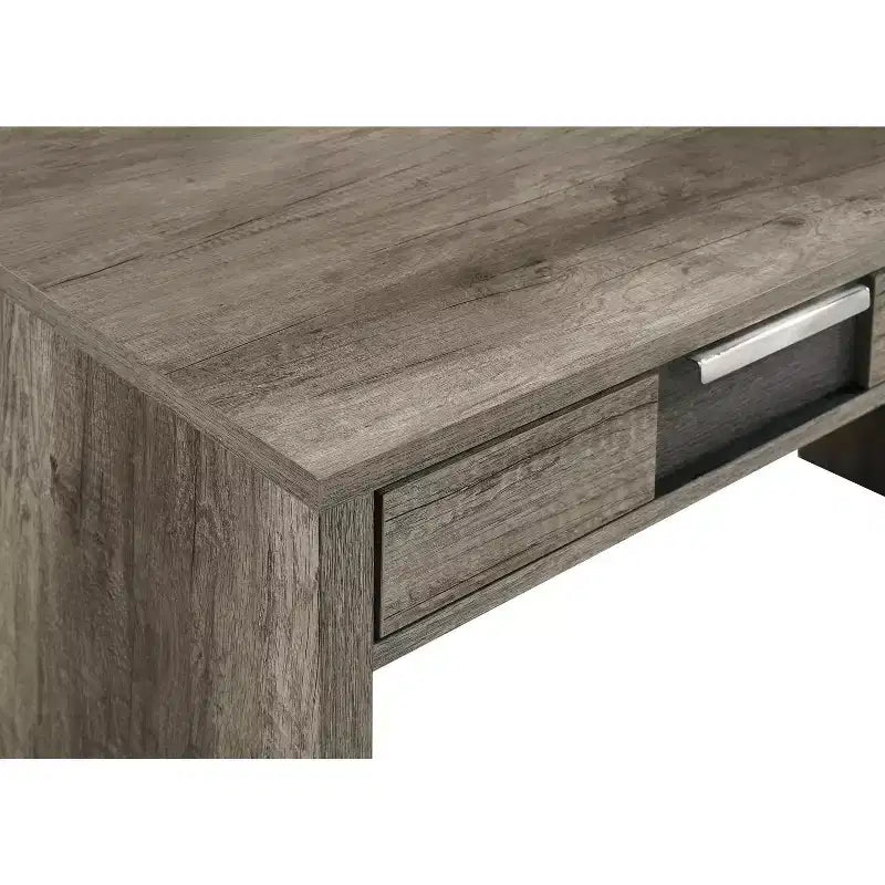 Escritorio moderno de oficina de 121.6 cm - Textura de mármol/veta de madera, 2 cajones de almacenamiento, escritorio de pie
