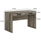 Escritorio moderno de oficina de 121.6 cm - Textura de mármol/veta de madera, 2 cajones de almacenamiento, escritorio de pie