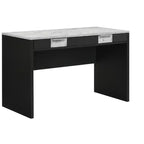Escritorio moderno de oficina de 121.6 cm - Textura de mármol/veta de madera, 2 cajones de almacenamiento, escritorio de pie