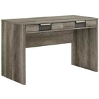 Escritorio moderno de oficina de 121.6 cm - Textura de mármol/veta de madera, 2 cajones de almacenamiento, escritorio de pie