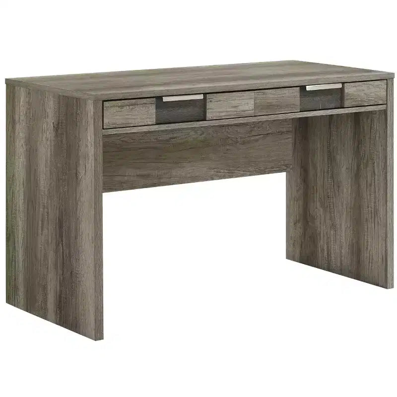 Escritorio moderno de oficina de 121.6 cm - Textura de mármol/veta de madera, 2 cajones de almacenamiento, escritorio de pie