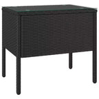 Mesa Auxiliar Rattan Sintético Negro Mesa Auxiliar Compacta Duradera