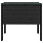 Mesa Auxiliar Rattan Sintético Negro Mesa Auxiliar Compacta Duradera