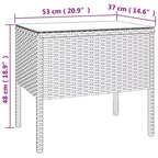 Mesa Auxiliar Rattan Sintético Negro Mesa Auxiliar Compacta Duradera
