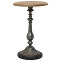End Table Brown Solid fir wood and steel Small Simplistic