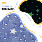 Sofá para niños y bebés con estrellas que brillan en la oscuridad – Sofá infantil tapizado, 18-36 meses, azul