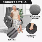 Sillón Reclinable de Masaje y Calor con Elevador Eléctrico, Tamaño Extragrande, 23.6, Sofá Individual Extragrande con Elevador Eléctrico para Ponerse de Pie, Carga Máxima 350 lb
