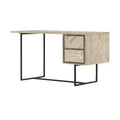 HomeStock 29 in.H White Color Wood Composite Computer Desks with Open Storage Shelf