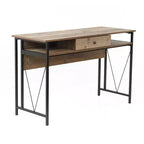 Escritorio para computadora de madera compuesta con estante de almacenamiento abierto – Blanco, 29" de alto