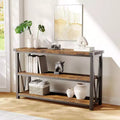 Long Console Table, Wooden Fluted Entryway Table, Sofa Table Behind Couch