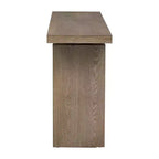 Mesa Consola Minimalista con Chapado de Fresno, Mesa de Entrada Moderna de Madera para Recibidor y Sala de Estar