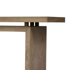 Mesa Consola Minimalista con Chapado de Fresno, Mesa de Entrada Moderna de Madera para Recibidor y Sala de Estar