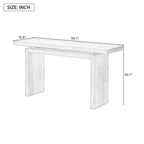 Mesa Consola Minimalista con Chapado de Fresno, Mesa de Entrada Moderna de Madera para Recibidor y Sala de Estar