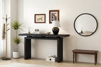 Minimalist Console Table with Ash Veneer, Modern Wood Entryway Table for Entryway and Living Room