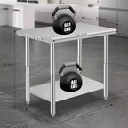 Mesa de trabajo de preparación de cocina comercial de 36*24*35 pulgadas con estante inferior ajustable, mesa de utilidad de acero inoxidable para restaurante, garaje, hotel, borde redondeado