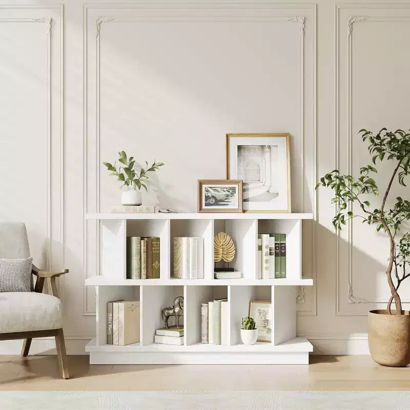 Estantería Organizadora de 8 Cubos, Librería Abierta con 10 Paneles Traseros Removibles, Estantería de Almacenamiento y Exhibición para Sala de Estar, Dormitorio o Entrada