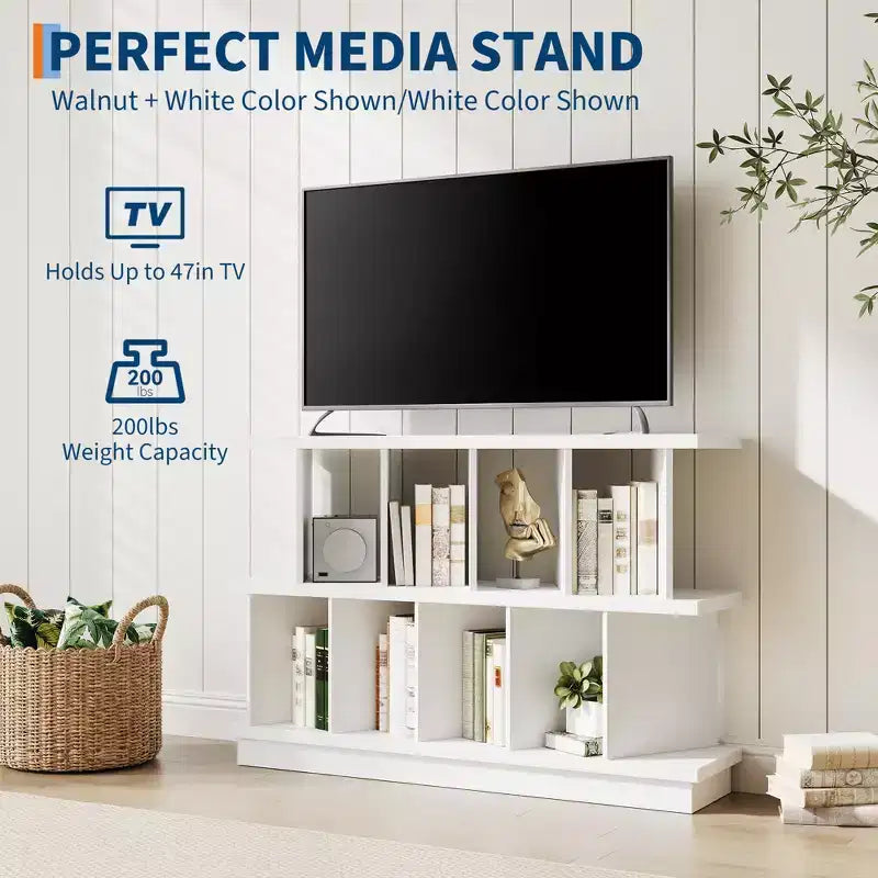 Estantería Organizadora de 8 Cubos, Librería Abierta con 10 Paneles Traseros Removibles, Estantería de Almacenamiento y Exhibición para Sala de Estar, Dormitorio o Entrada