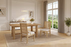 Christopher Knight Home Farida Upholstered Rubberwood Dining Chair with Rattan Back (Set of 2)